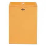 Kraft Clasp Envelope, #90, Square Flap, Clasp/Gummed Closure, 9 x 12, Brown Kraft, 100/Box