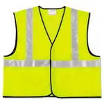 Class 2 Safety Vest, Polyester, Large Fluorescent Lime with Silver Stripe