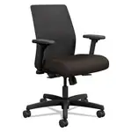 Ignition 2.0 4-Way Stretch Low-Back Mesh Task Chair, Supports 300 lb, 17" to 21" Seat Height, Espresso Seat, Black Back/Base