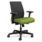 Ignition 2.0 4-Way Stretch Low-Back Mesh Task Chair, Supports 300 lb, 17" to 21" Seat Height, Pear Seat, Black Back/Base