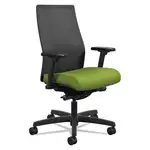 Ignition 2.0 4-Way Stretch Mid-Back Mesh Task Chair, Adjustable Lumbar Support, Pear Seat, Black Back/Base