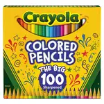 Long-Length Colored Pencil Set, 3.3 mm, 2B, Assorted Lead and Barrel Colors, 100/Pack