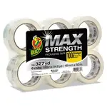 MAX Packaging Tape, 3" Core, 1.88" x 54.6 yds, Crystal Clear, 6/Pack