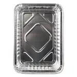 Aluminum Closeable Containers, 1.5 lb Oblong, 8.69 x 6.13 x 1.56, Silver, 500/Carton