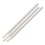 Unwrapped Paper Straws, 7.75" x 0.25" White, 4,800 Straws/Carton