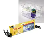 Desk Tray Stacking Posts for 5" Capacity Trays, Wire, Black, 4 Posts/Set
