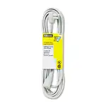 Indoor Heavy-Duty Extension Cord, 15 ft, 15 A, Gray