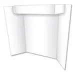 Two Cool Tri-Fold Poster Board, 24 x 36, White/White