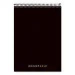 Docket Gold Planner Pad, Project-Management Format, Medium/College Rule, Black Cover, 70 White 8.5 x 11.75 Sheets