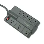 Guardian Premium Surge Protector, 8 AC Outlets, 6 ft Cord, 1,080 J, Gray