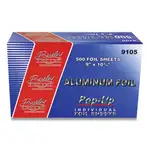 Pop-Up Aluminum Foil, 9 x 10.75, 500 Sheets/Pack, 6 Packs/Carton