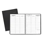 Weekly Appointment Book, 11 x 8.25, Black Cover, 13-Month (Jan to Jan): 2024 to 2025