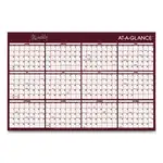 Reversible Horizontal Erasable Wall Planner, 48 x 32, Assorted Sheet Colors, 12-Month (Jan to Dec): 2024