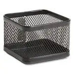 Small Stackable Wire Mesh Accessory Holder, 3.46 x 3.46 x 2.75, Black