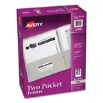 Two-Pocket Folder, 40-Sheet Capacity, 11 x 8.5, Gray, 25/Box