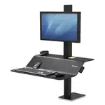 Lotus VE Sit-Stand Workstation, 29" x 28.5" x 27.5" to 42.5", Black