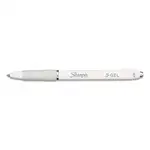 S-Gel Fashion Barrel Gel Pen, Retractable, Medium 0.7 mm, Black Ink, Pearl White Barrel, Dozen