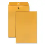 Clasp Envelope, 28 lb Bond Weight Kraft, #98, Square Flap, Clasp/Gummed Closure, 10 x 15, Brown Kraft, 100/Box