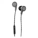 Bass 13 Metallic Earbuds with Microphone, 4 ft Cord, Silver