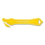Excel Plus Safety Cutter, 7" Plastic Handle, Yellow, 10/Pack