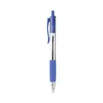 Comfort Grip Ballpoint Pen, Retractable, Medium 1 mm, Blue Ink, Clear/Blue Barrel, Dozen