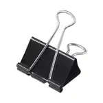 Binder Clip Zip-Seal Bag Value Pack, Large, Black/Silver, 36/Pack