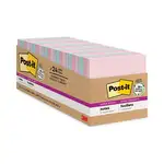Recycled Notes in Wanderlust Pastel Collection Colors, Cabinet Pack, 3" x 3", 70 Sheets/Pad, 24 Pads/Pack