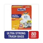 Ultra Strong Scented Tall White Kitchen Bags, 13 gal, 0.9 mil, 23.75" x 24.88", White, 80/Box