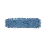 Dust Mop Head, Cotton/Synthetic Blend, 36 x 5, Looped-End, Blue