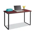 Steel Desk, 47.25" x 24" x 28.75", Cherry/Black
