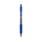 G2 Premium Gel Pen, Retractable, Fine 0.7 mm, Blue Ink, Smoke/Blue Barrel, 12/Pack