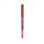 Precise V5 Roller Ball Pen, Stick, Extra-Fine 0.5 mm, Red Ink, Red/Clear Barrel, Dozen