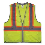GloWear 8231TV Class 2 Hi-Vis Tool Tethering Safety Vest, Polyester, Small/Medium, Lime, Ships in 1-3 Business Days