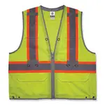 GloWear 8231TV Class 2 Hi-Vis Tool Tethering Safety Vest, Polyester, 4X-Large/5X-Large, Lime, Ships in 1-3 Business Days