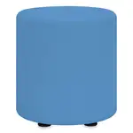 Learn Cylinder Vinyl Ottoman, 15" dia x 18"h, Baby Blue, Ships in 1-3 Business Days