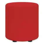 Learn Cylinder Vinyl Ottoman, 15" dia x 18"h, Red, Ships in 1-3 Business Days