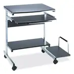 Eastwinds Series Portrait PC Desk Cart, 36" x 19.25" x 31", Anthracite, Ships in 1-3 Business Days