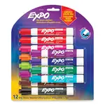 Low Odor Dry Erase Vibrant Color Markers, Broad Chisel Tip, Assorted Colors, 12/Set