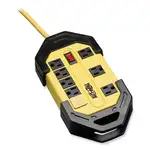 Power It! Safety Power Strip with GFCI Plug, 8 Outlets, 12 ft Cord, Yellow/Black