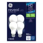 Reveal HD+ LED A19 Light Bulb, 8.5 W, 4/Pack