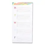 The Big Ta-Do Notepad, List-Management Format, Multicolor Paint-Streak Headband, 52 White/Multicolor 7 x 14 Sheets