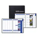Earthscapes Recycled Weekly/Monthly Appointment Book, Landscape Photos, 11 x 8.5, Black Soft Cover, 12-Month (Jan-Dec): 2024