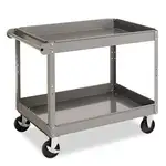 Two-Shelf Metal Cart, Metal, 2 Shelves, 500 lb Capacity, 24" x 36" x 32", Gray