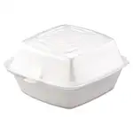 Foam Hinged Lid Containers, 5.38 x 5.5 x 2.88, White, 500/Carton