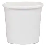 Flexstyle Double Poly Paper Containers, 12 oz, 3.6" Diameter, White, Paper, 25/Bag, 20 Bags/Carton