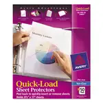 Quick Top and Side Loading Sheet Protectors, Letter, Non-Glare, 50/Box
