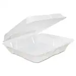 Foam Hinged Lid Containers, 7.5 x 8 x 2.2, White, 200/Carton