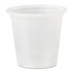 Polystyrene Portion Cups, 1.25 oz, Translucent, 2,500/Carton