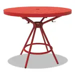 CoGo Tables, Steel, Round, 36" Diameter x 29.5h, Red, Ships in 1-3 Business Days