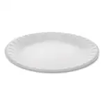 Placesetter Satin Non-Laminated Foam Dinnerware, Plate, 9" dia, White, 500/Carton
